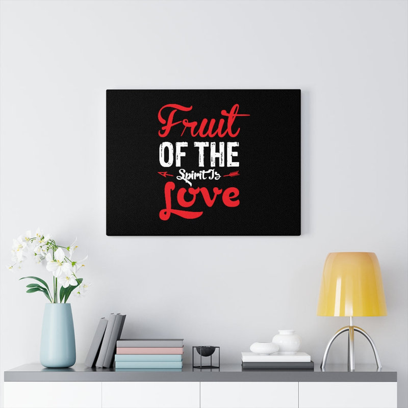 Spirit Of Love Red - Wrapped Canvas Print, 28cm H x 36cm W