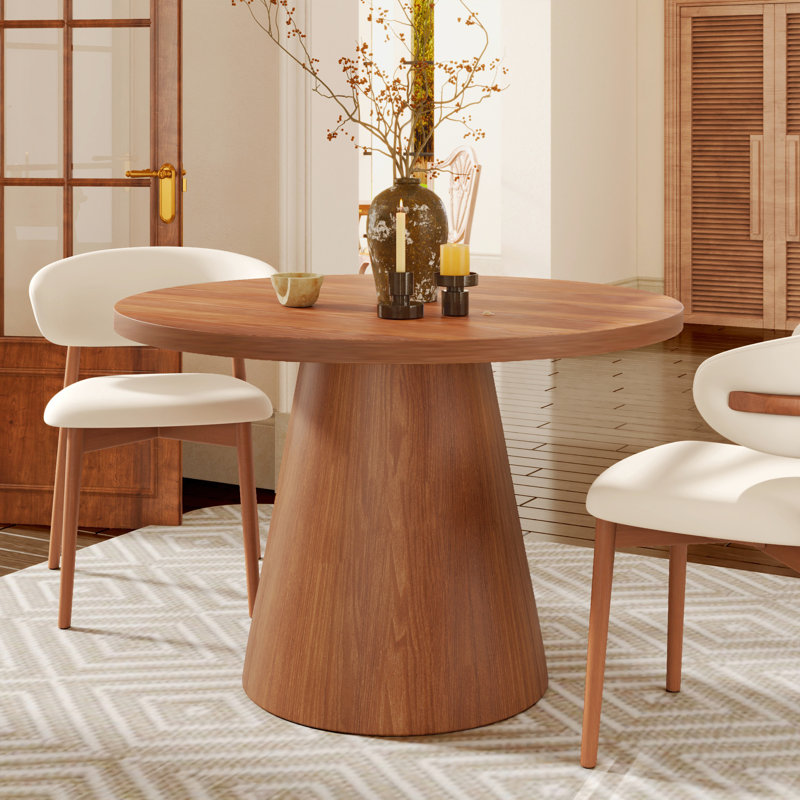 Bobrow 2-4 Person Small Dining Table Solid Wood, 29.5" H x 47.24" W x 47.24" D