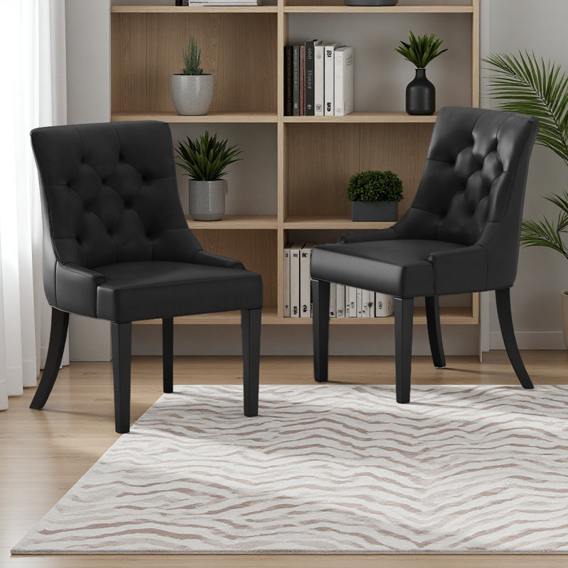 Chaise de salle à manger (ensemble de 2), Noir