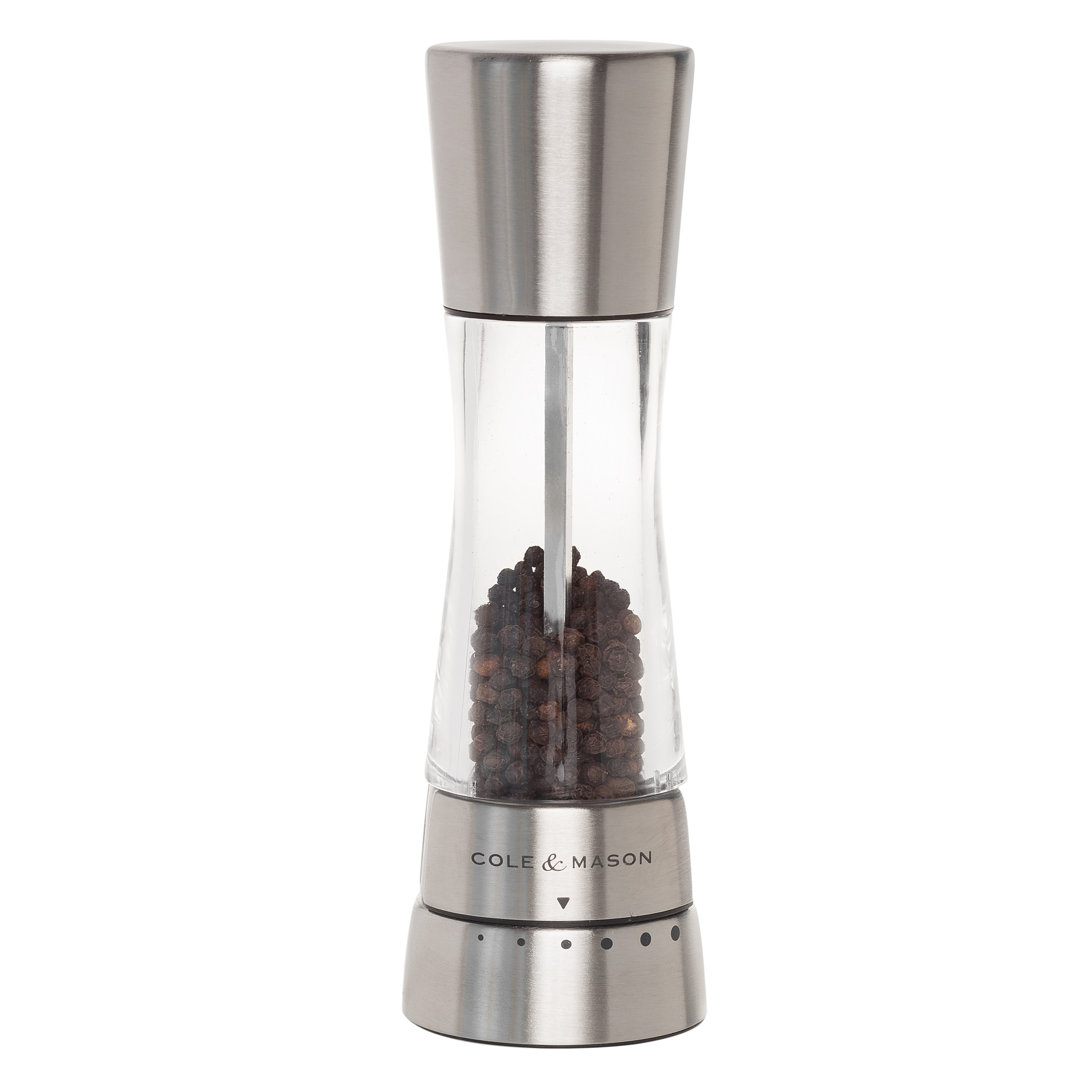 Cole & Mason Derwent Silver Stainless Steel Pepper Grinder Cole & Mason