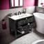 Meuble-lavabo en bois massif 36 po avec lavabo en céramique 36 po - Assemblage facile-1239941673