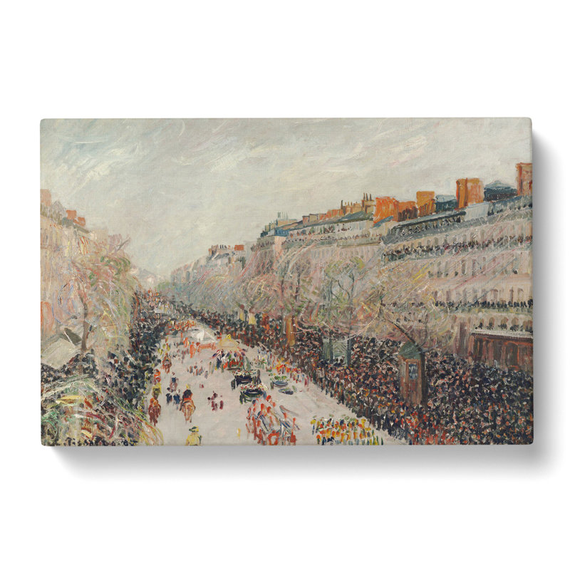 On The Boulevards by Camille Pissarro - Wrapped Canvas Painting, 40cm H x 60cm W x 3cm D