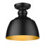 Plafonnier encastré unique en forme de cloche à 1 lumière de 9 po Holmes-842431332