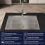 Évier de cuisine en acier inoxydable, lavabo simple sur pied en nickel brossé 32 po x 19 po, avec drain et crochet standard américain, LS-SSBR02