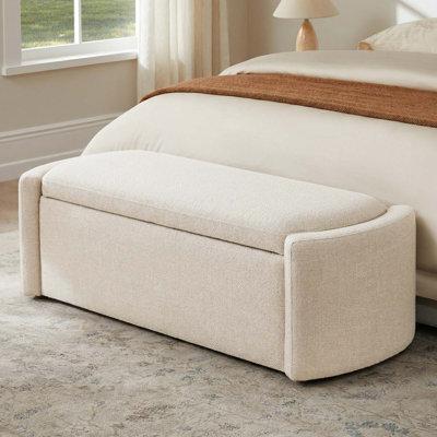 Repose-pieds avec rangement à dessus relevable rectangulaire 51,38 po Paymar