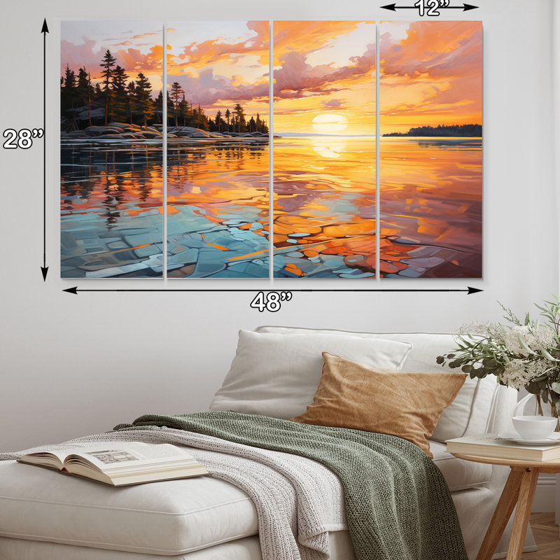 Parmenter - impression d'art mural paysages - 4 panneaux