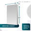 Armoire à pharmacie à charnière droite avec prises électriques Royale l 24 po x H 40 po x P 5 po, désembueur, miroir grossissant 3X à DEL réglable.-93051548-93051546