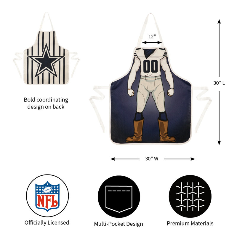 NFL Double Side Grilling Apron, Dallas Cowboys