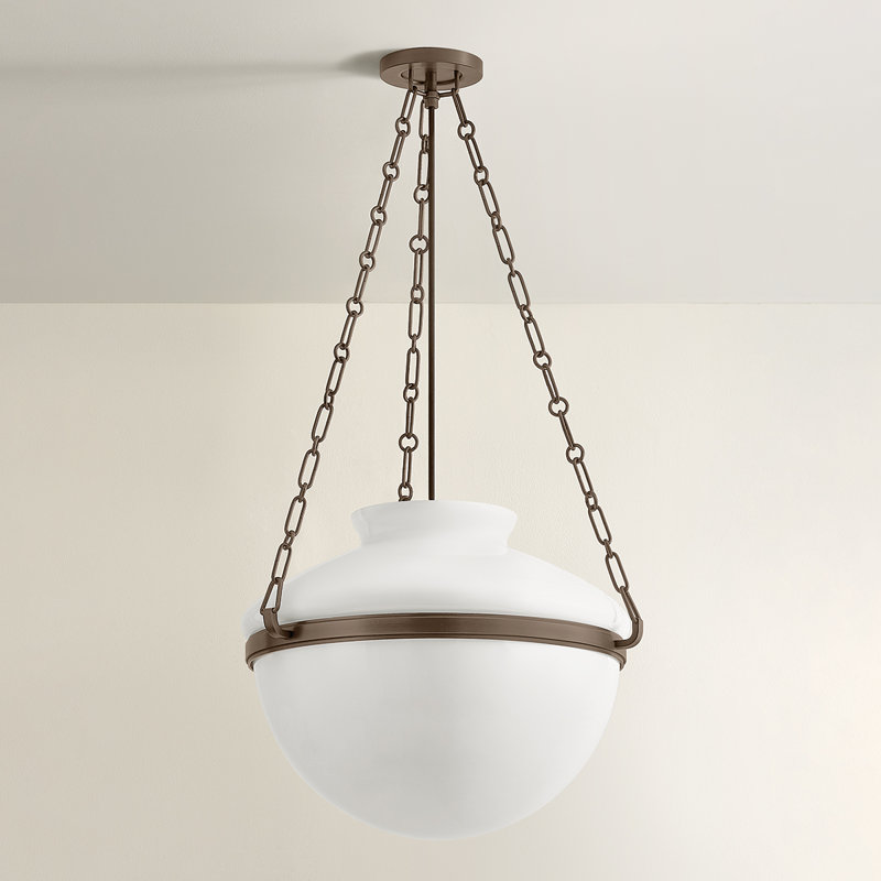Paradigm Pendant by Lauren Liess x Troy, 25.75" H x 4.75" W x 0.75" D, 25W, Bronze
