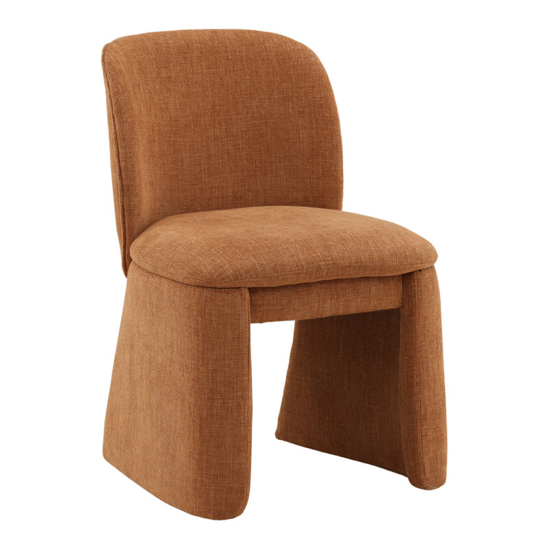 Kurt Upholstered Dining Chair, Sand, Topanga Terracotta