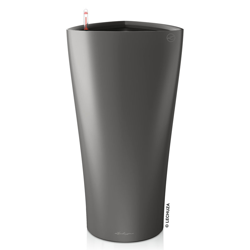 Delta Premium Pot Planter, Metallic Charcoal, 75cm H x 40cm W x 40cm D
