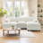 86.5'' Chenille Modular Sectional Sofa with Storage Pockets, 5 Seat U Shaped Couch Set with 2 Movable Ottoman-686487878