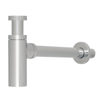 Solid Brass Round Bottle Modern P Trap