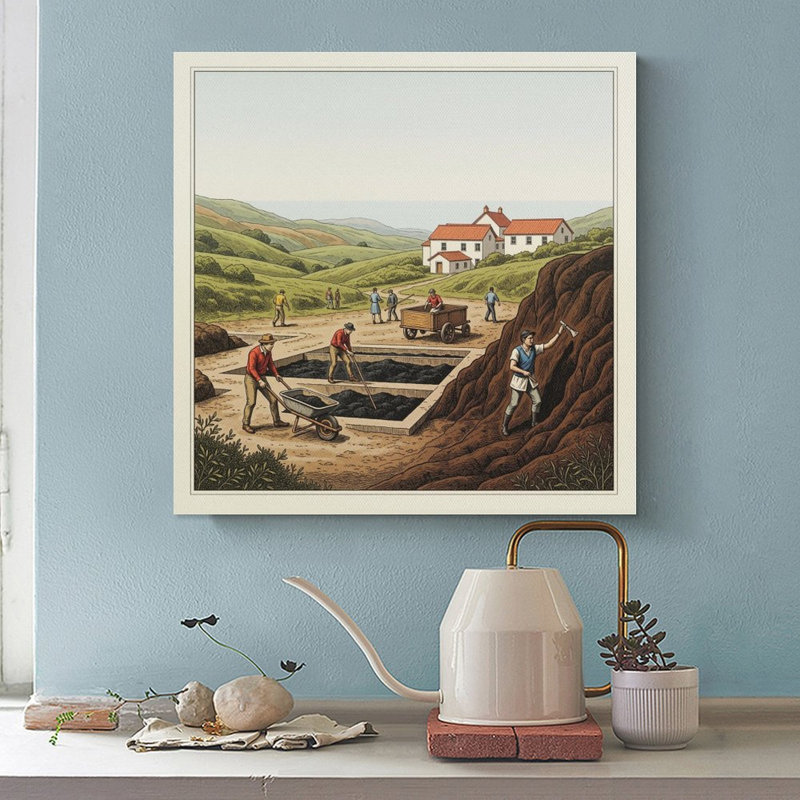 Décoration murale sur toile Alum Works-2 - Affiche vintage - Décoration intérieure, 20 x 20 po