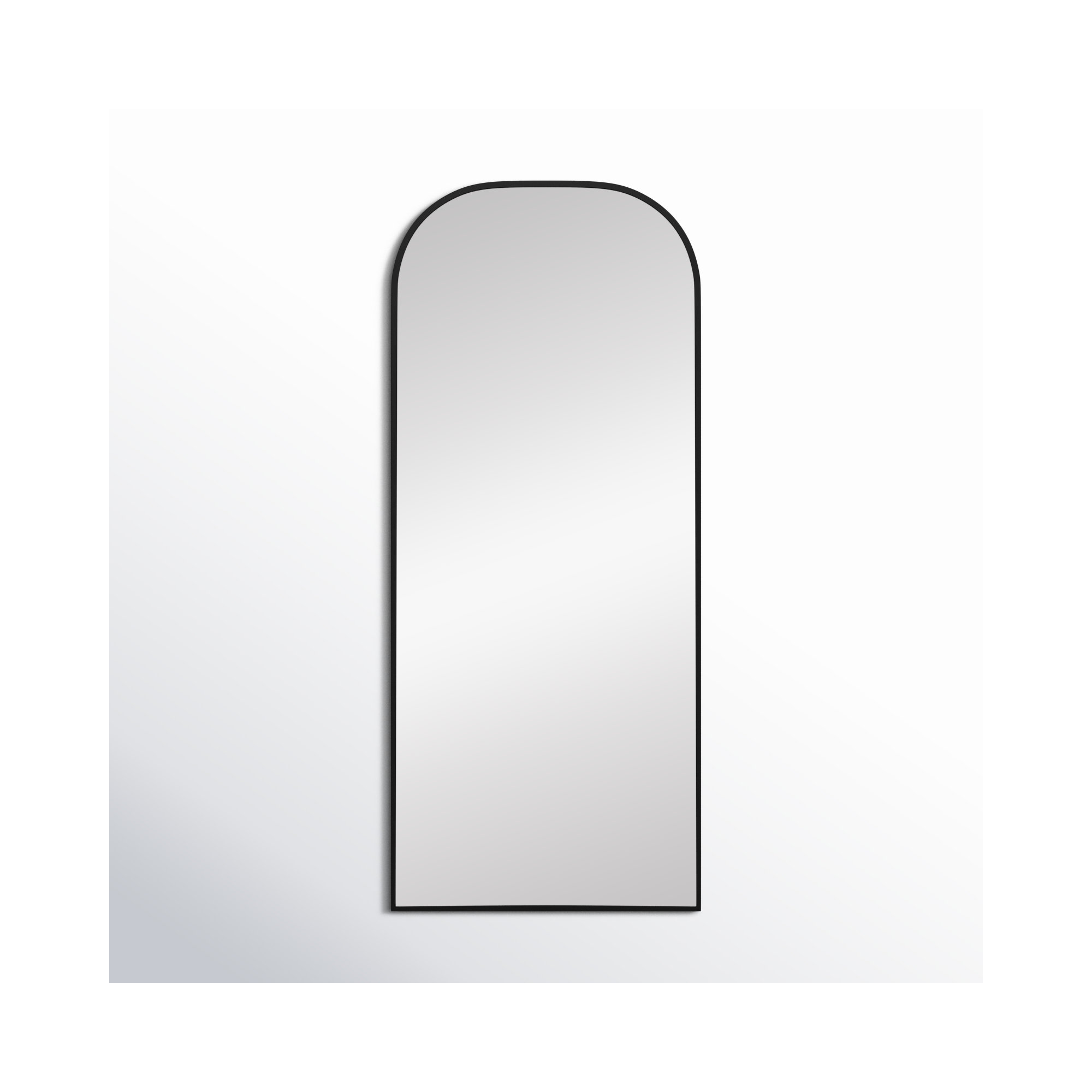 Sabine Metal Wide Arch Wall Mirror, Black, 66" x 28"