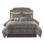 Literie de luxe gris - très grand lit 7 pièces