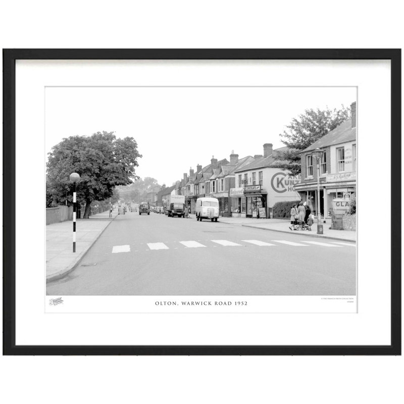 Olton, Warwick Road 1952 - Single Picture Frame Print, 28cm H x 36cm W x 2.3cm D