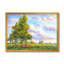 Paysage, arbres dans le champ du soir - Peinture sur toile-59842214-59842213