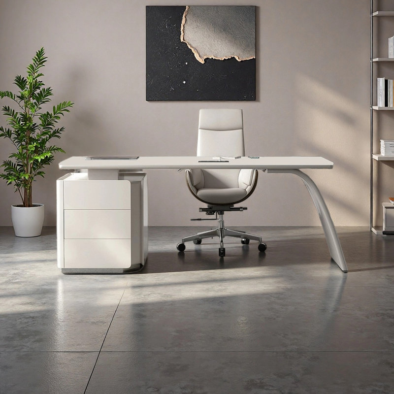 Bureau de luxe minimaliste, H 29,53 po x l 57,87 po x P 27,56 po