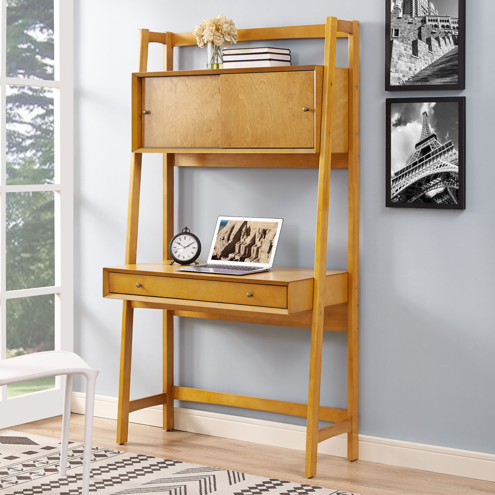 Stiles Leaning / Ladder Desk, Acorn