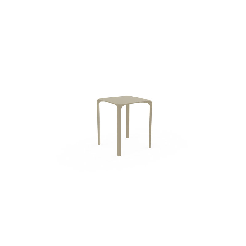 Quartz Plastic Dining Table, Ecru, 23.25" W x 23.25" L x 28.75" H