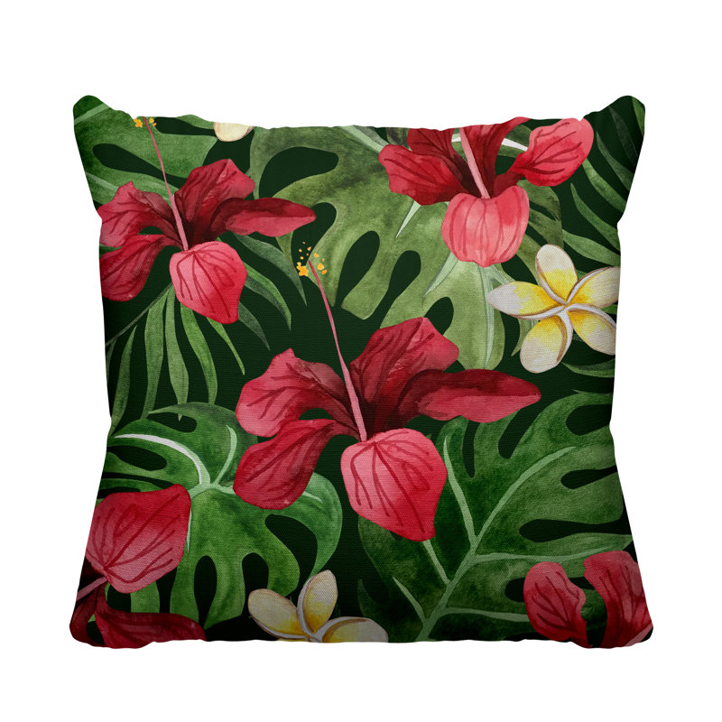 Housse de coussin d'extérieur carré Koi, 19 po x l 19 po, Forêt
