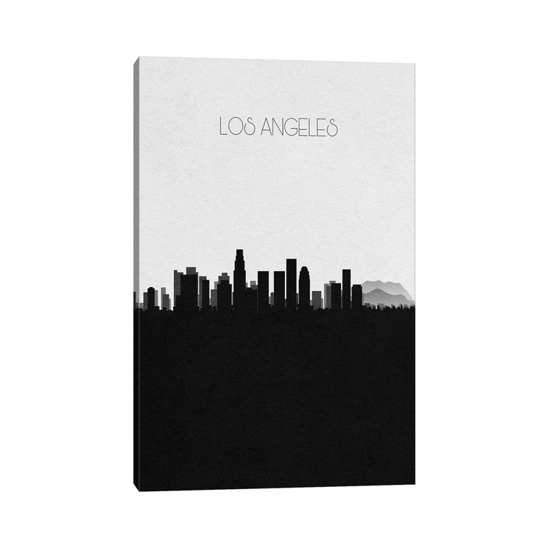 Los Angeles, California City Skyline by Ayse Deniz Akerman - Wrapped Canvas Gallery-Wrapped Canvas Giclée