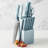 Basic Essentials 12-Piece Stainless Steel Kitchen Knife Set With Wood Block-109872895