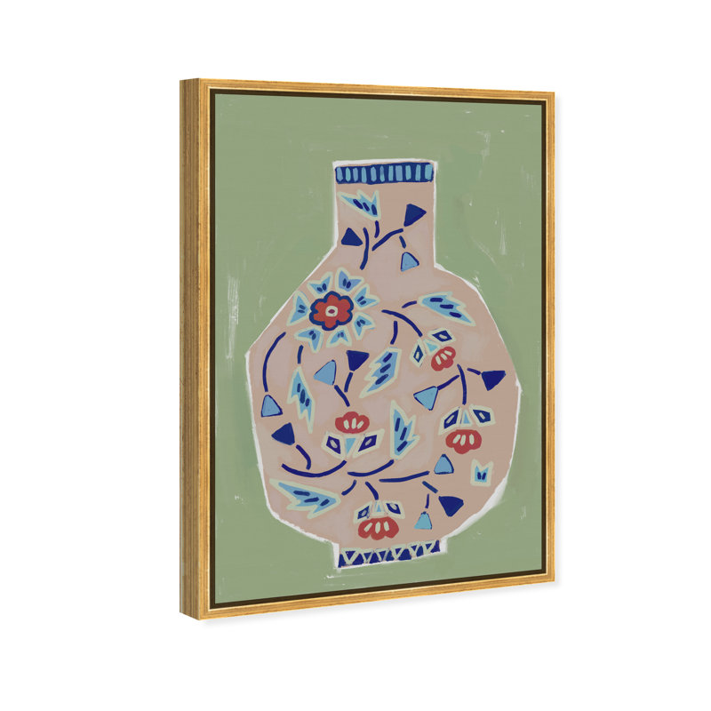 Heirloom Vase III Print by Oliver Gal, 31"H x 46"W, Gold Floater Frame