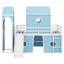 Lit superposé pour enfant avec tente coulissante et tour Messerly-1554209652-1554209651