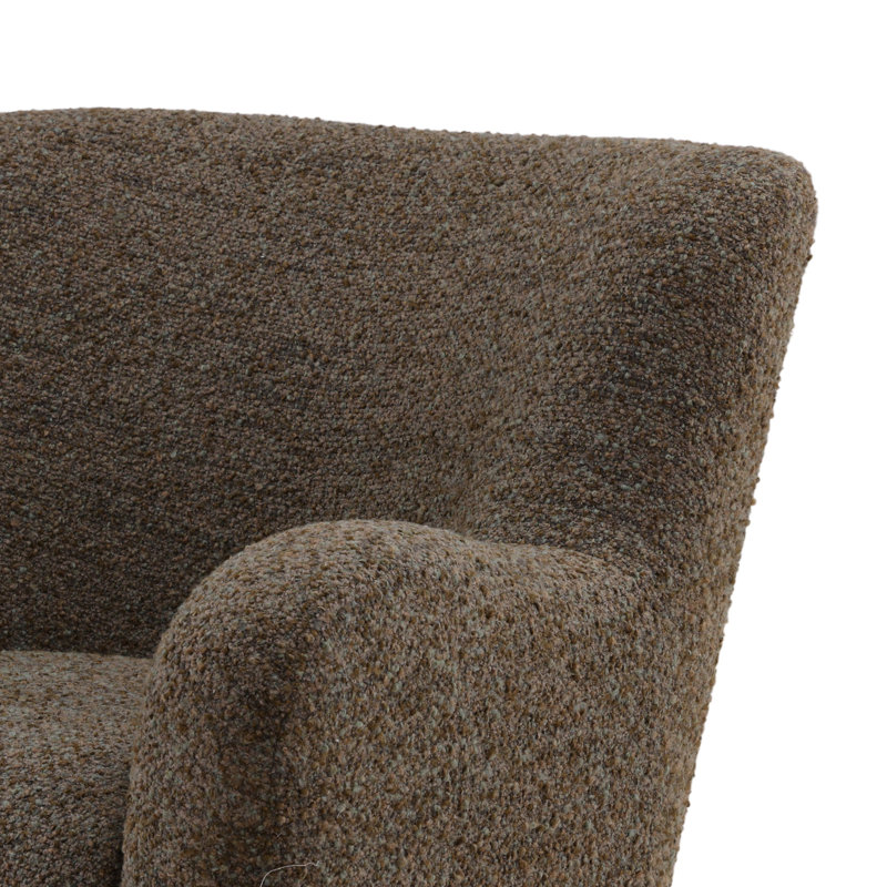 Chaise d'appoint Zulia Camel, Mélange de polyester vert mousse