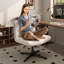 Armless Wide Desk Chair with Cross-shaped Base-446628280