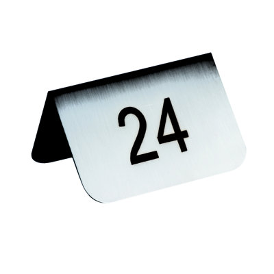 Numéro de table en acier inoxydable 18/10