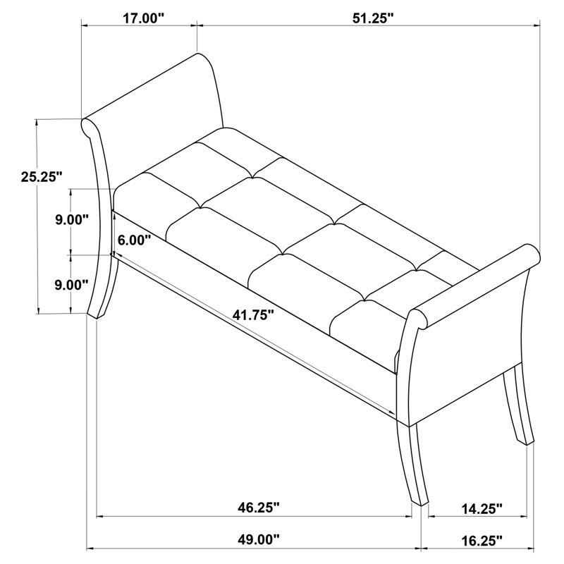 Banc de rangement en velours Jedu, Argent