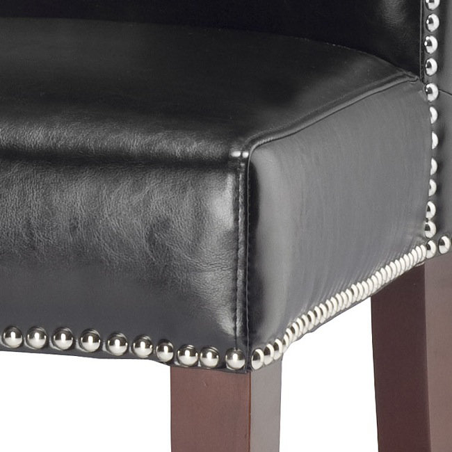 Chaise rembourrée Donn, Noir