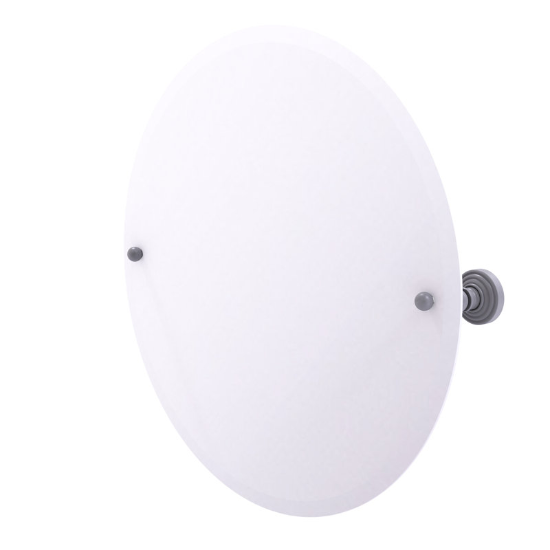 Beresford Flat Wall Mirror, Matte Gray