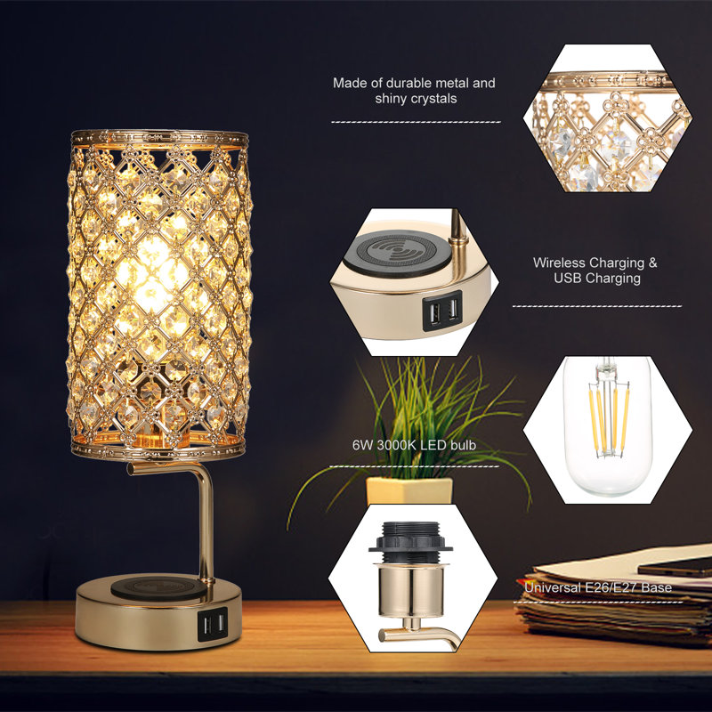 Finbarr Metal USB Table Lamp