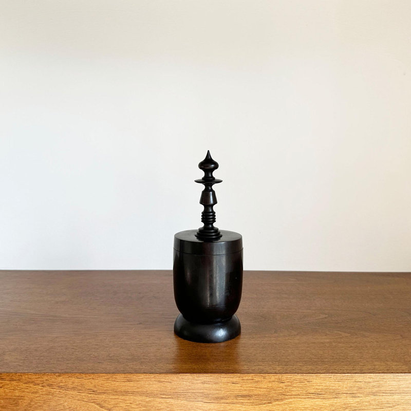 Ebony Wood Collection Wood Jar, 6"