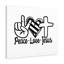 Peace, Love, Jesus - Wrapped Canvas Print-460542971