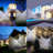 Count 148 - Head LED Solar Powered Dusk to Dawn Outdoor Security Wall Pack with Motion Sensor