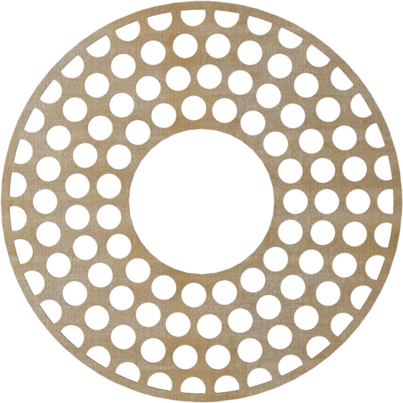 Médaillon de plafond en bois Fink, Bouleau, H 38 po x l 38 po x P 0,38 po