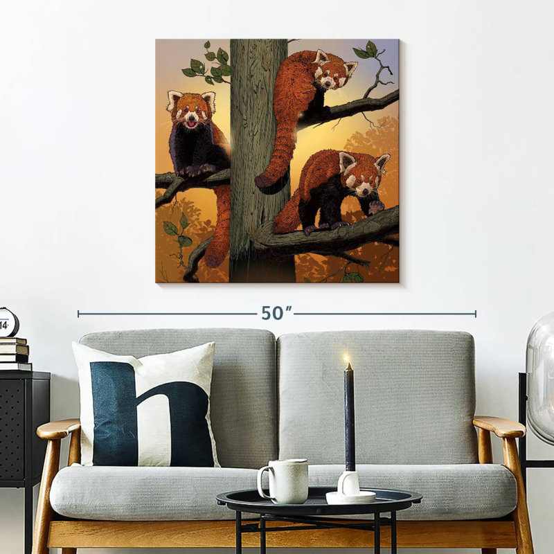 Brampt Red Pandas, 30" H x 30" W