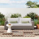 Manhattan 82.68'' Metal Outdoor Patio Sofa