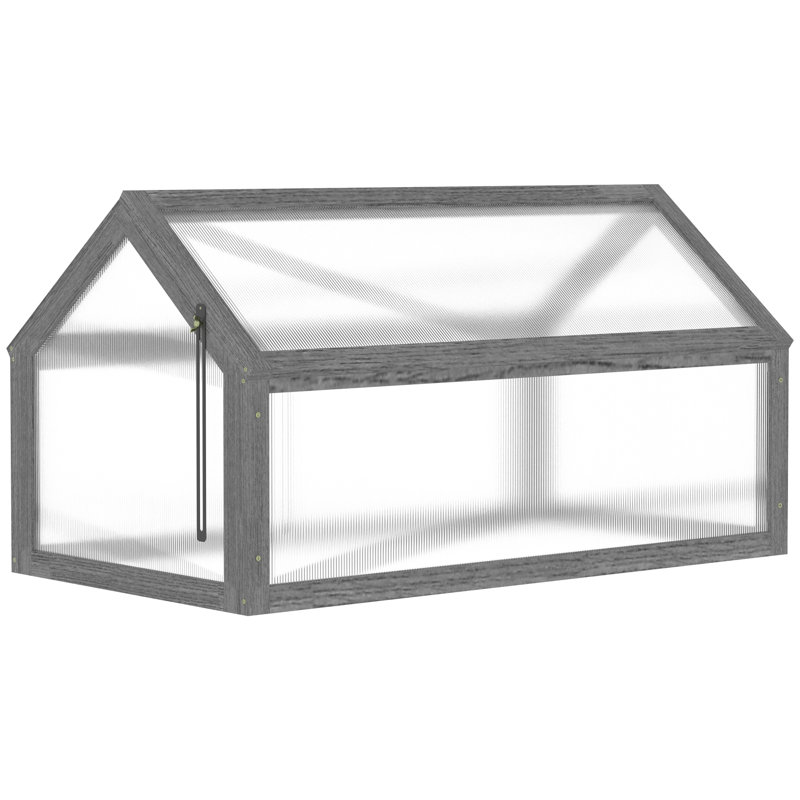 Avren Rustic Wooden Polycarbonate Greenhouse With Openable Top