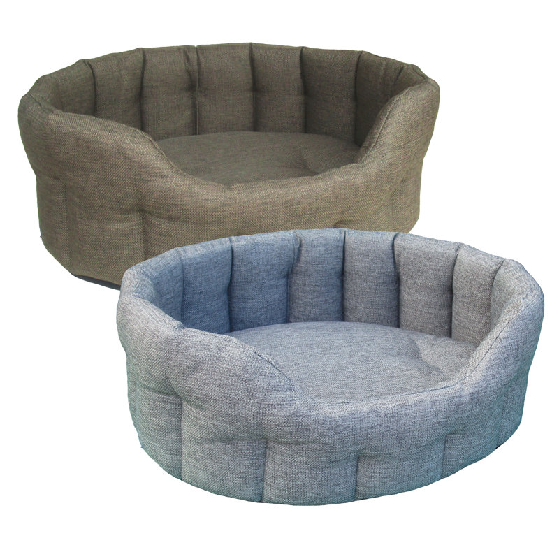 Finnley Suede Pet Bed, 22cm H x 61cm W x 51cm  D, Light Grey