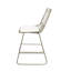 Tabourets de comptoir beige, structure en fer et coussin confortable - deux tabourets avec rembourrage stable 2 pièces