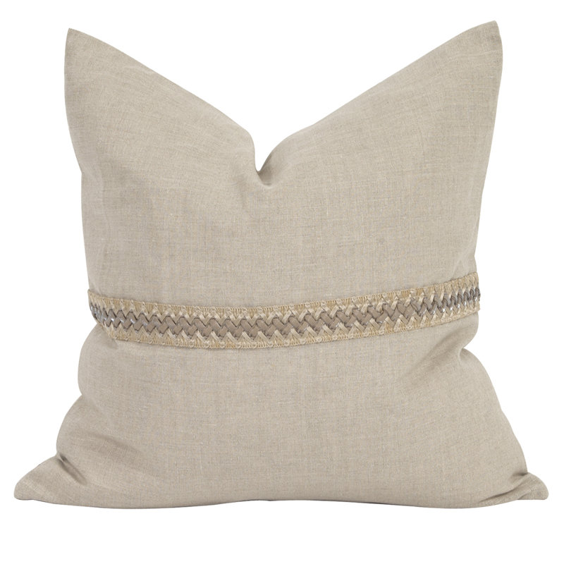 Throw Pillow, 20" x 20", Linen