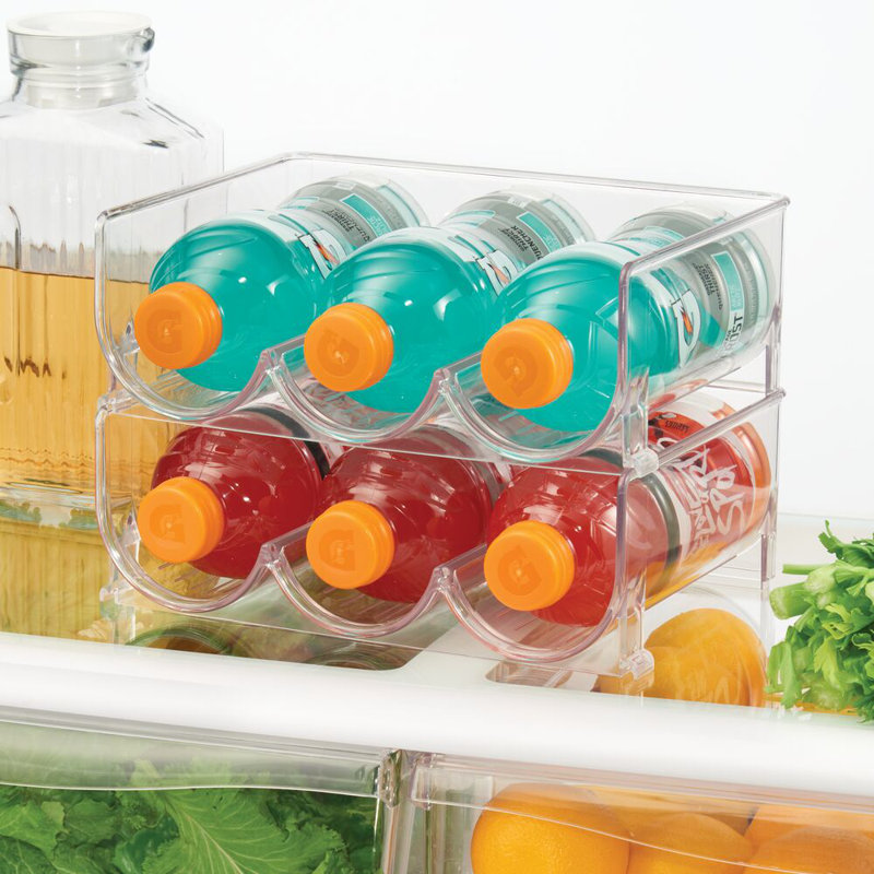 Support à bouteilles d'eau autoportant en plastique mDesign