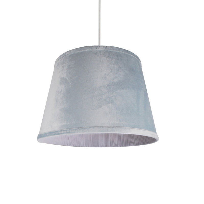 21cm H Velvet Empire Pendant Shade ( Screw On ), Grey