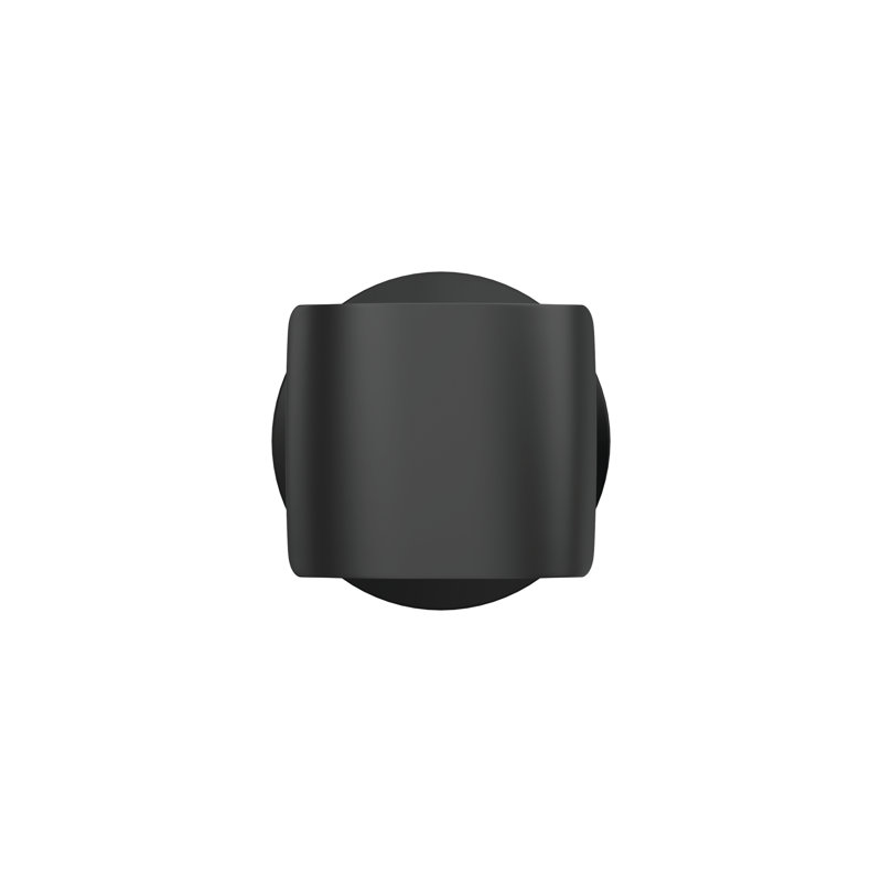 Custom Ganton Knob with Kinsler Rose Passage And Privacy Lock, Matte Black
